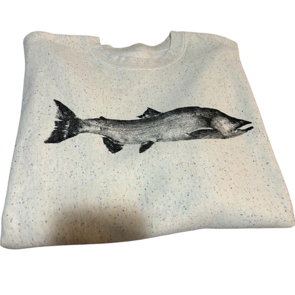 Unique fish print sweatshirt. EUC size xxl - Picture 2 of 7